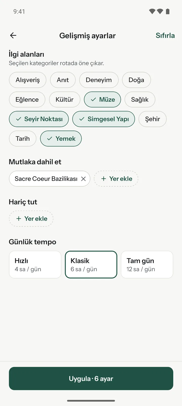 Gelişmiş ayarlar