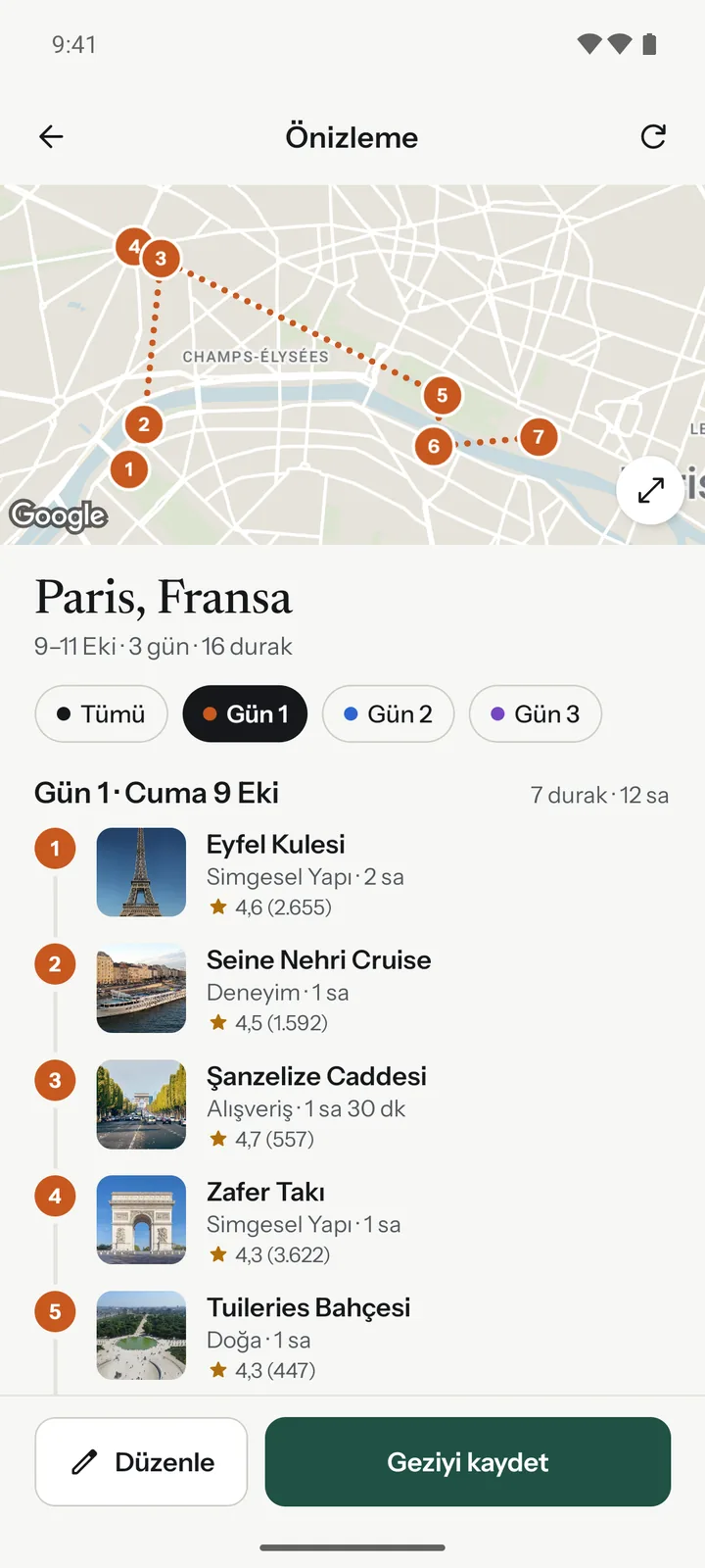 Önizleme, birinci gün