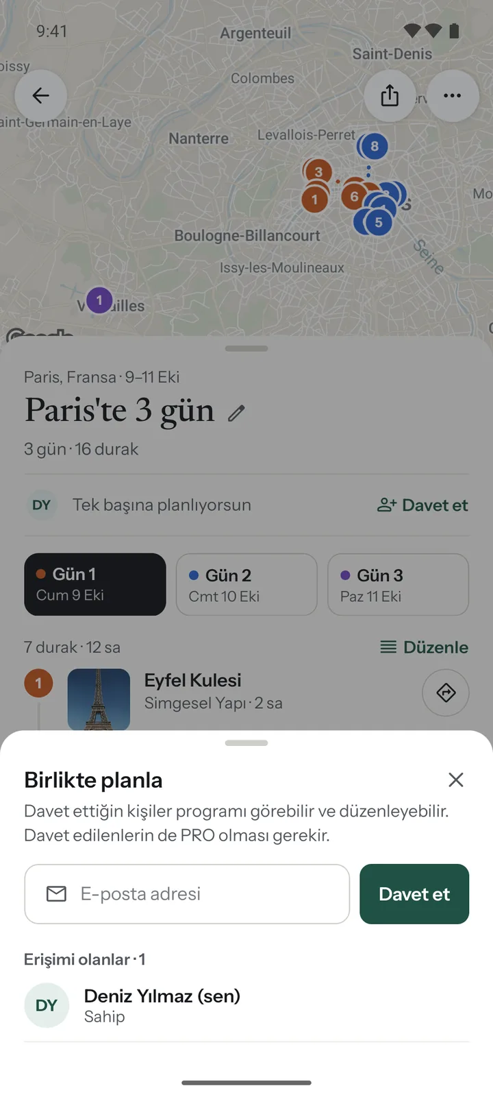 Birlikte planla daveti
