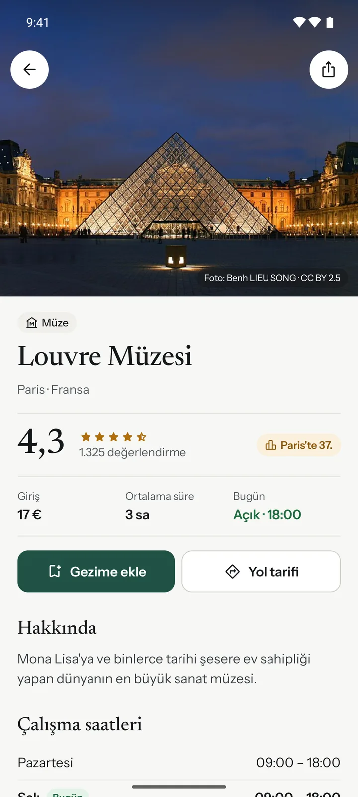 Louvre Müzesi detayı
