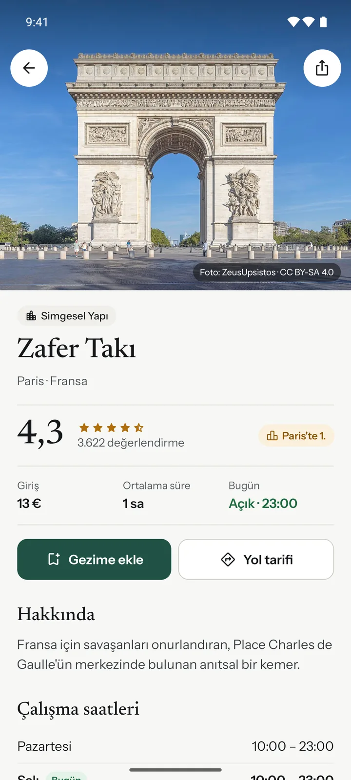 Zafer Takı detayı